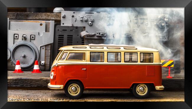 VW Transporter Framed Print by Clive Wells