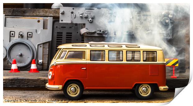 VW Transporter Print by Clive Wells