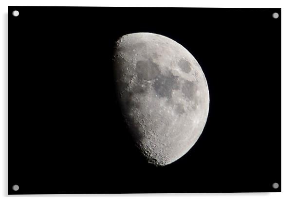 Earth`s moon Acrylic by Allan Durward Photography