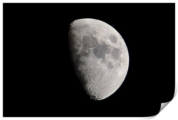Earth`s moon Print by Allan Durward Photography