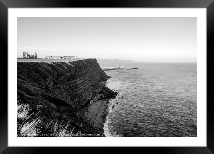 Whitby Coast and Abbey Framed Mounted Print by Travel and Pixels 