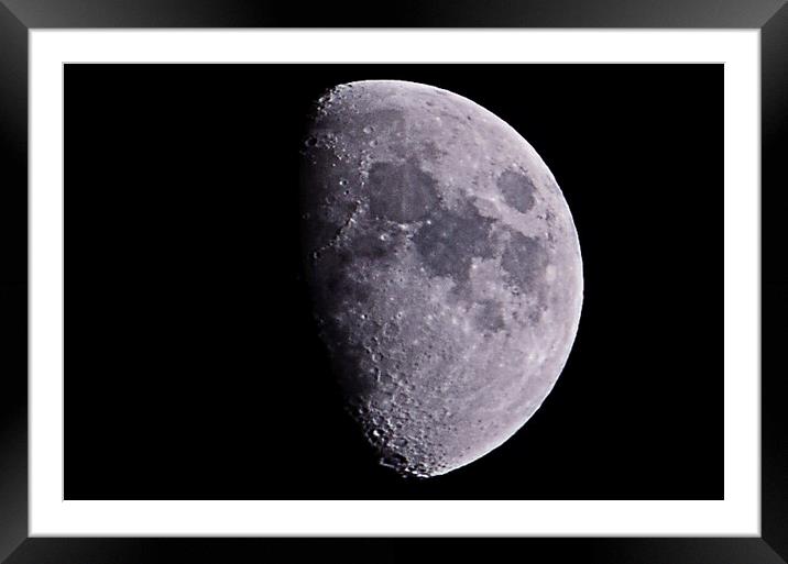 Gibbous moon Framed Mounted Print by Allan Durward Photography
