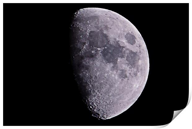 Gibbous moon Print by Allan Durward Photography