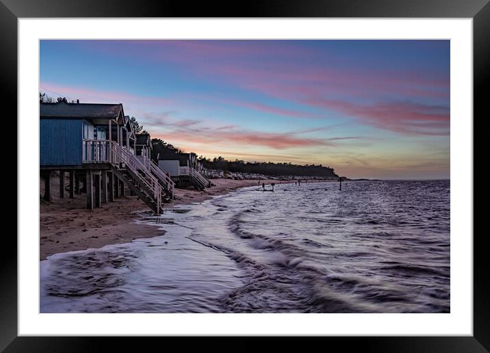 Lingering colours of sunset - Wells-next-the-Sea Framed Mounted Print by Gary Pearson