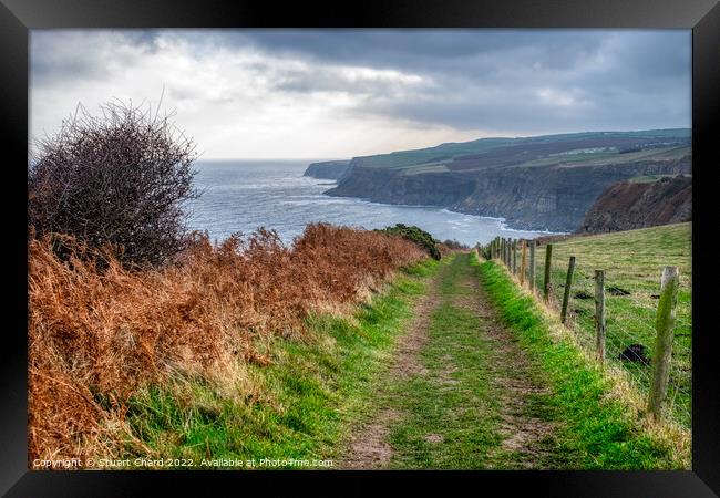 Cleveland Way North Yorkshire Coastline Framed Print by Travel and Pixels 