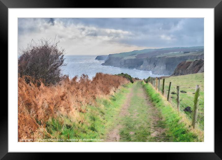 Cleveland Way North Yorkshire Coastline Art Print Framed Mounted Print by Travel and Pixels 