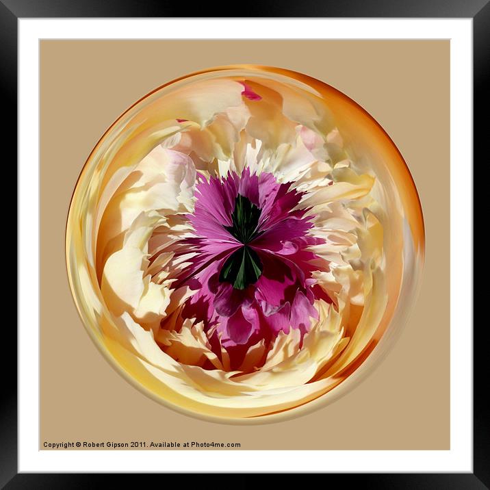 Spherical paperweight Peon Framed Mounted Print by Robert Gipson