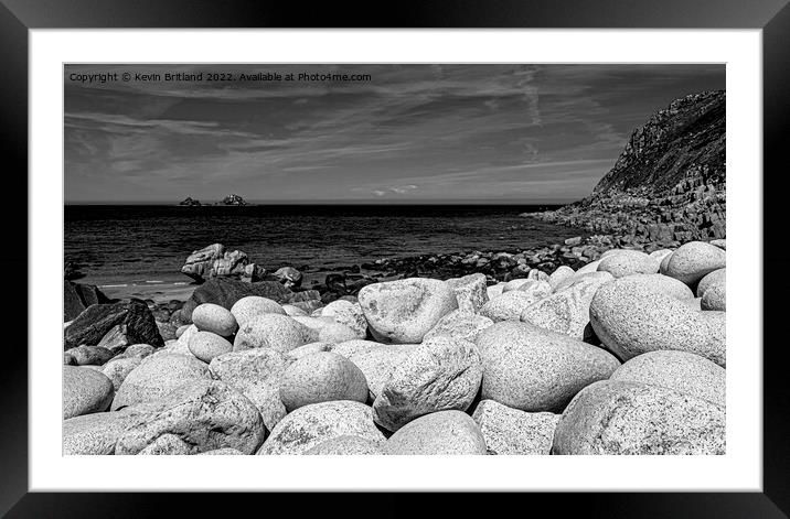 Cot cove porthnanven cornwall Framed Mounted Print by Kevin Britland