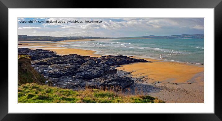 Gwithian beach cornwall Framed Mounted Print by Kevin Britland