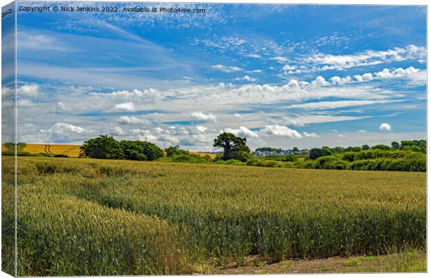 Wheatcrop in the Vale of Glamorgan July Canvas Print by Nick Jenkins