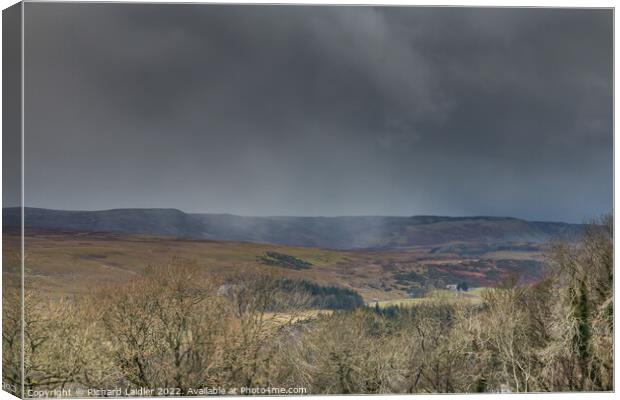 Snow Squall over Cronkley Fell, Teesdale Canvas Print by Richard Laidler