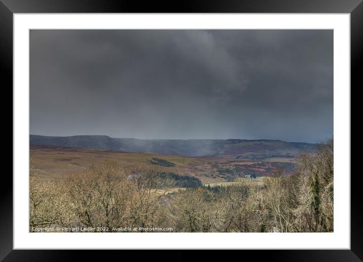 Snow Squall over Cronkley Fell, Teesdale Framed Mounted Print by Richard Laidler