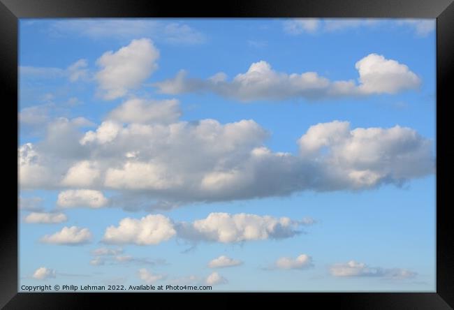Clouds on a sunny day 6 Framed Print by Philip Lehman