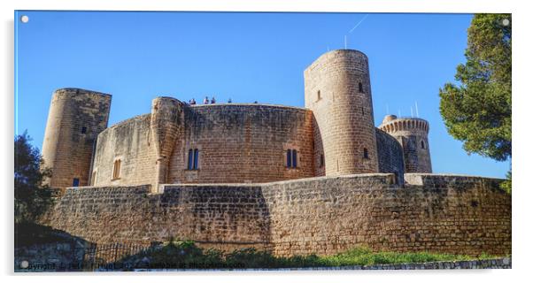 Bellver Castle Palma Mallorca Acrylic by Peter F Hunt