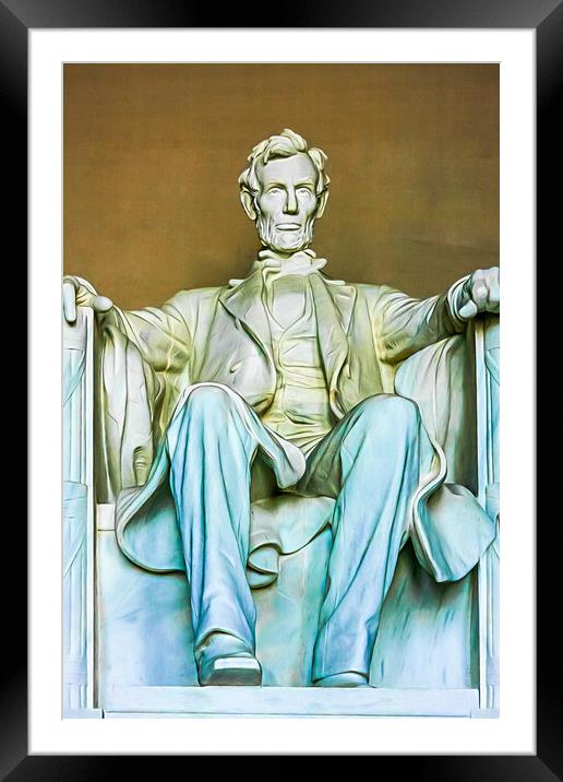 Abraham Lincoln Framed Mounted Print by Susan Leonard