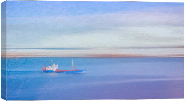 Fishing Boat at sea Canvas Print by Susan Leonard