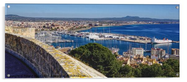 A Palma View Mallorca   Acrylic by Peter F Hunt