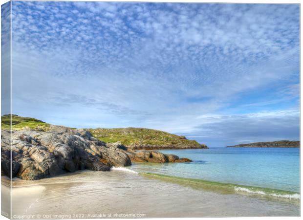 Achmelvich Bay Assynt Morning Sky Wave Light Canvas Print by OBT imaging