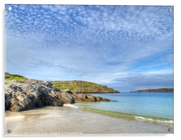 Achmelvich Bay Assynt Morning Sky Wave Light Acrylic by OBT imaging