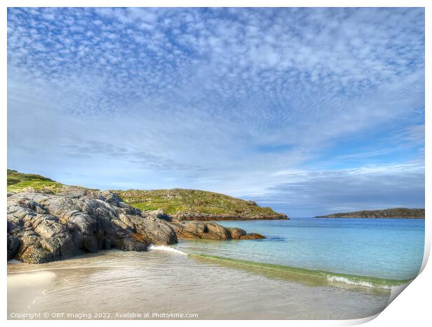 Achmelvich Bay Assynt Morning Sky Wave Light Print by OBT imaging