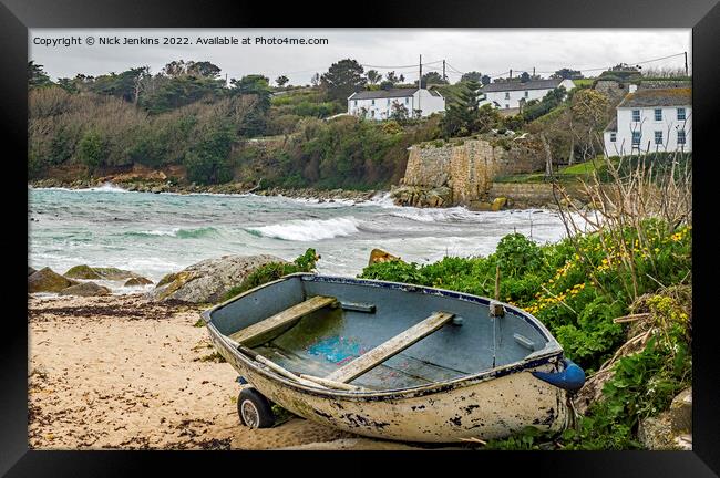 Porthcressa Beach on St Mary's Isles of Scilly  Framed Print by Nick Jenkins