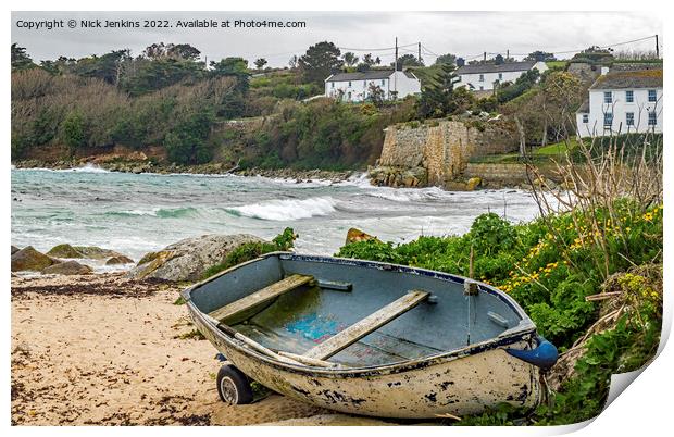 Porthcressa Beach on St Mary's Isles of Scilly  Print by Nick Jenkins
