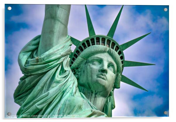 Statue of Liberty New York Acrylic by Simon Connellan