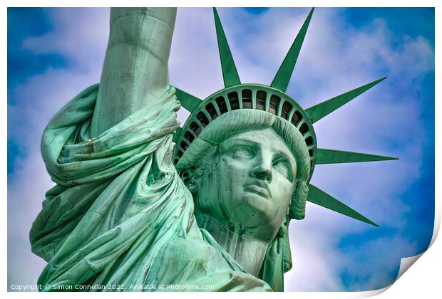 Statue of Liberty New York Print by Simon Connellan