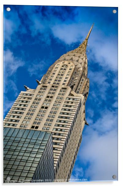 The Chrysler Building New York Acrylic by Simon Connellan