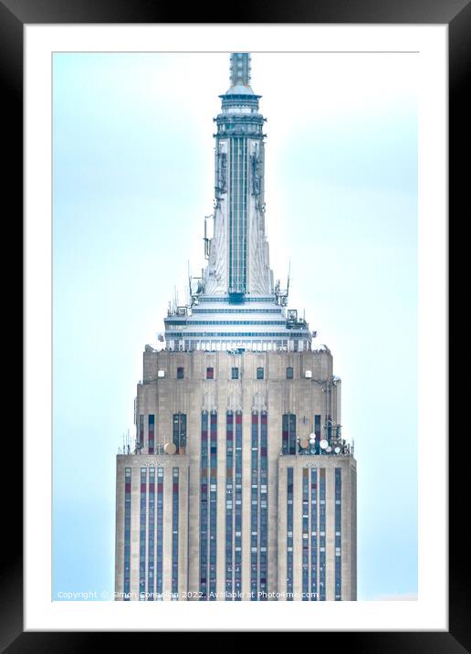 Empire State New York  Framed Mounted Print by Simon Connellan