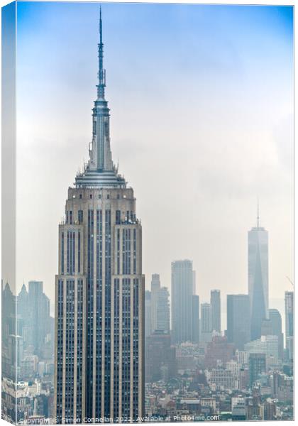 Empire State Building New York Canvas Print by Simon Connellan