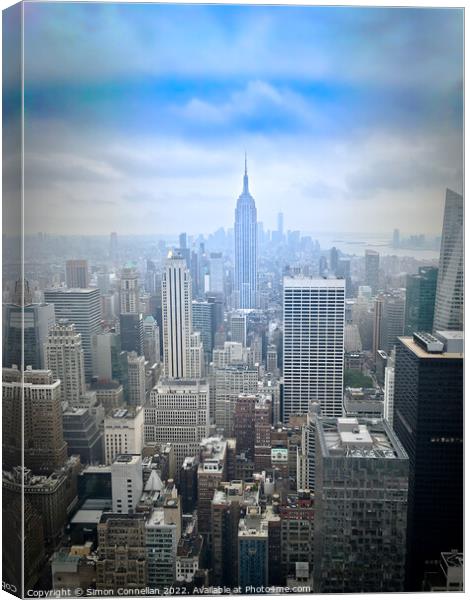 Empire State Building New York Canvas Print by Simon Connellan