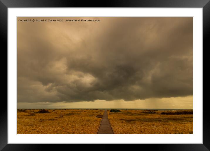 Stormy Pagham Framed Mounted Print by Stuart C Clarke