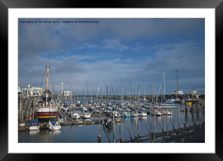 The Marina at Blyth South Harbour, Northumberland Framed Mounted Print by Jim Jones