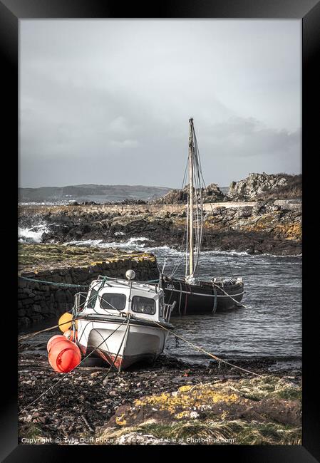 Stormy Day At Portencross Framed Print by Tylie Duff Photo Art