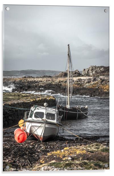 Stormy Day At Portencross Acrylic by Tylie Duff Photo Art