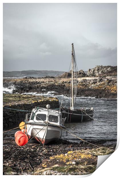 Stormy Day At Portencross Print by Tylie Duff Photo Art