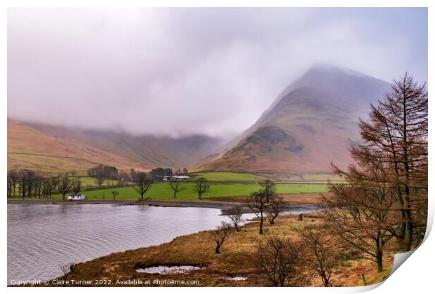 Buttermere lake Print by Claire Turner