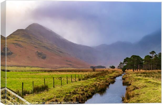 Fleetwith Pike in the rain Canvas Print by Claire Turner