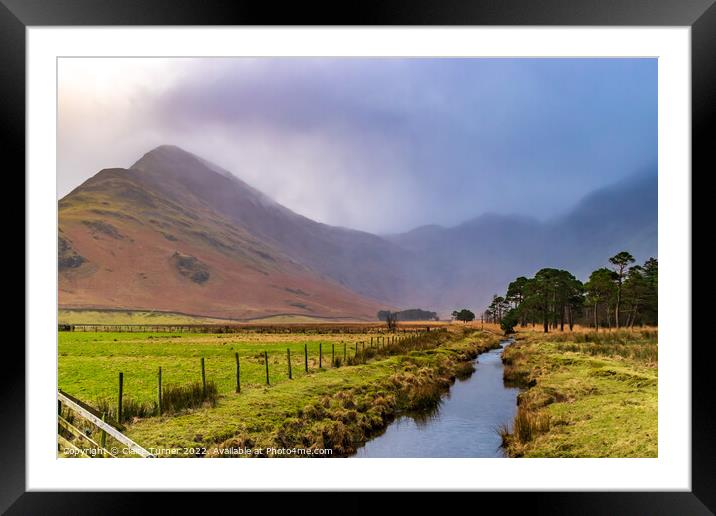 Fleetwith Pike in the rain Framed Mounted Print by Claire Turner