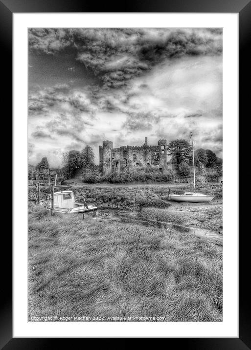 Monochrome Ruins Framed Mounted Print by Roger Mechan
