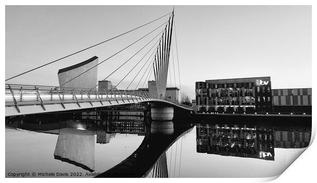 Salford Quays Reflections Print by Michele Davis