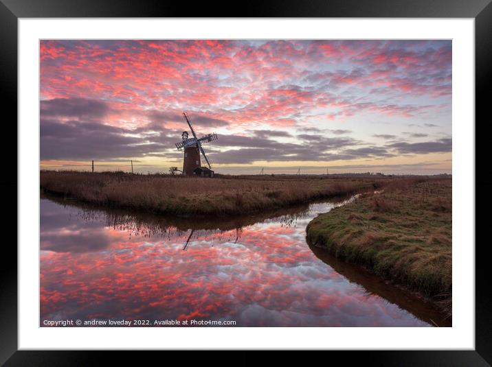 Dawn reflections  Framed Mounted Print by andrew loveday