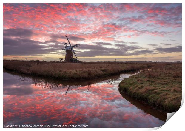 Dawn reflections  Print by andrew loveday