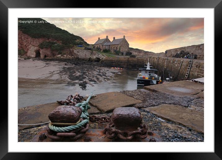 Cove Harbour Framed Mounted Print by Lady Debra Bowers L.R.P.S