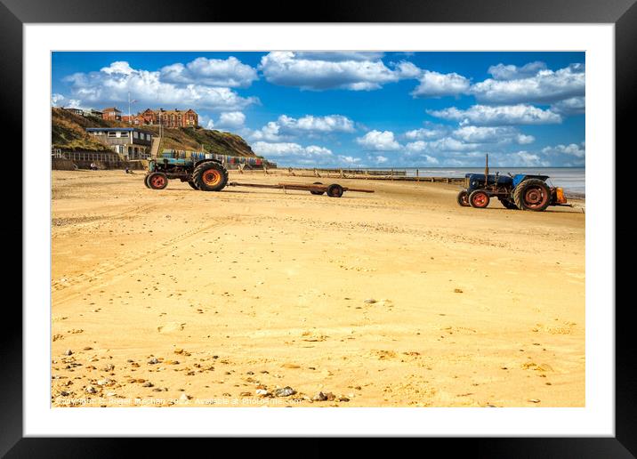 Coastal Tractor Launch Framed Mounted Print by Roger Mechan