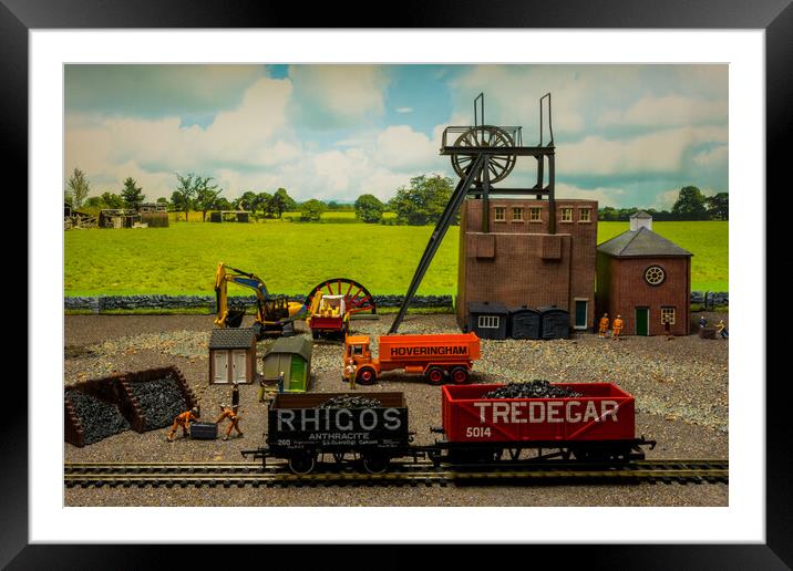 Busy Coal Mine Yard Framed Mounted Print by Steve Purnell