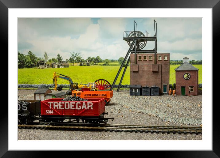 Bustling Smallville Colliery Framed Mounted Print by Steve Purnell