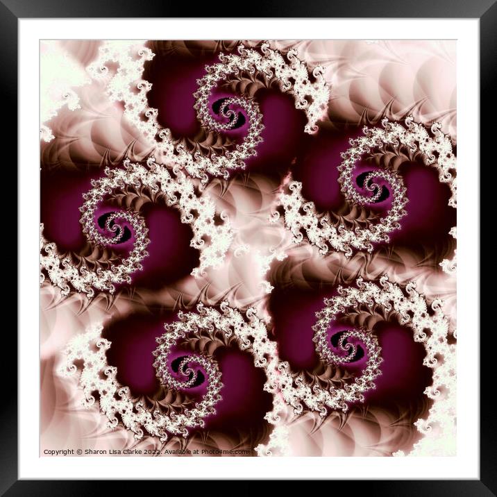 Amethyst and Lace Framed Mounted Print by Sharon Lisa Clarke