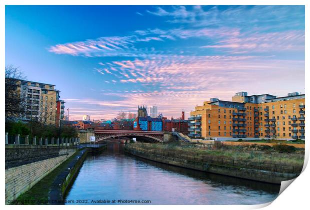 Leeds Sunset Sky Print by Alison Chambers